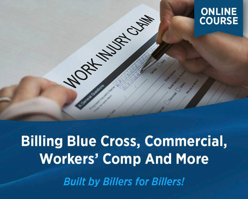 billing blue cross commercial workers comp and more course cover