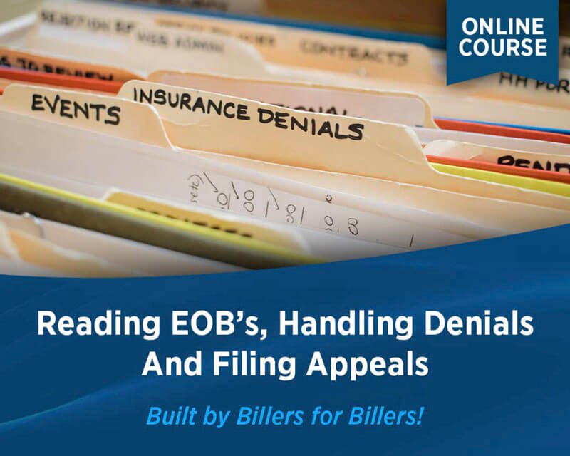 reading eobs handling denials and filing appeals course cover